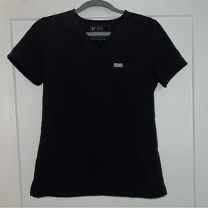 Figs scrub - women's Black Slim Catarina™ - One-Pocket Scrub Top - XS / Black